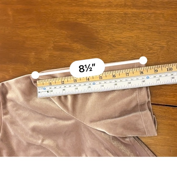 Old Navy Velvet T-Shirt Casual Short Sleeve Top‎ Soft Pink Women's L Luxe EUC - Picture 7 of 8